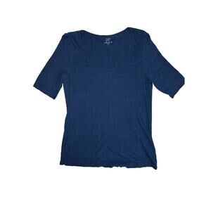 Crown & Ivy Woman's Tee Blue Size Large